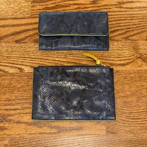 Boden leather wallet and pouch